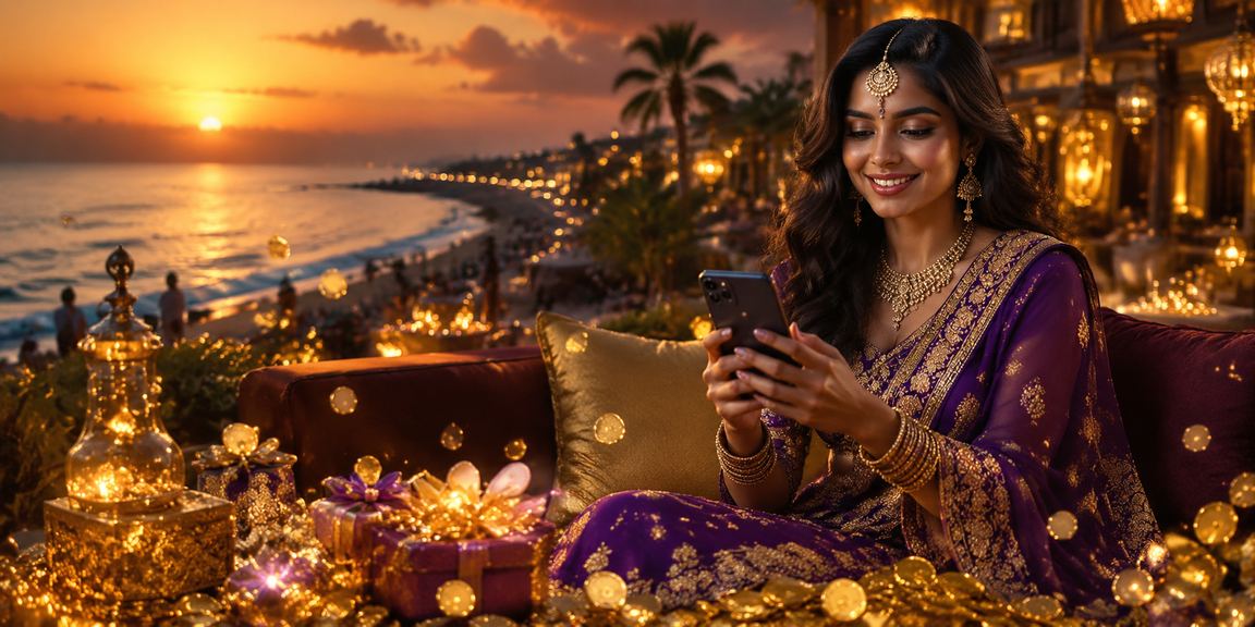 Mobile casino gaming on beach in Goa